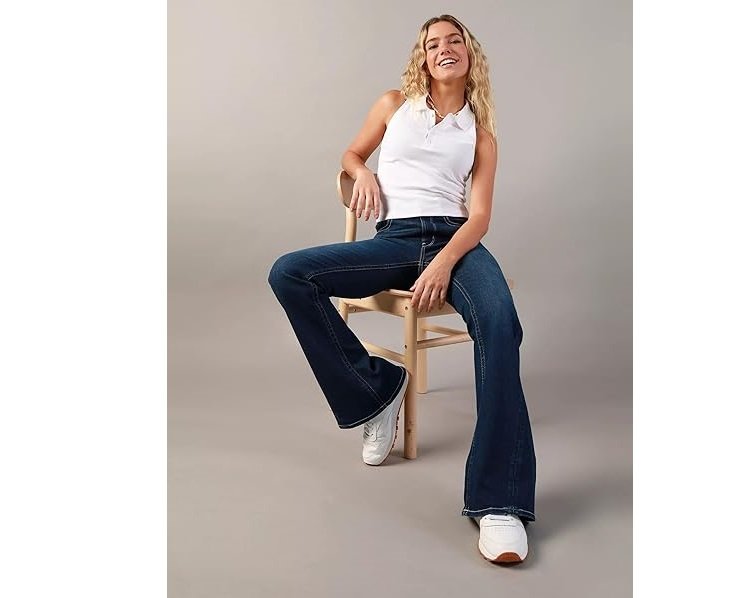 سروال جينز نيكست ليفل بخصر مرتفع